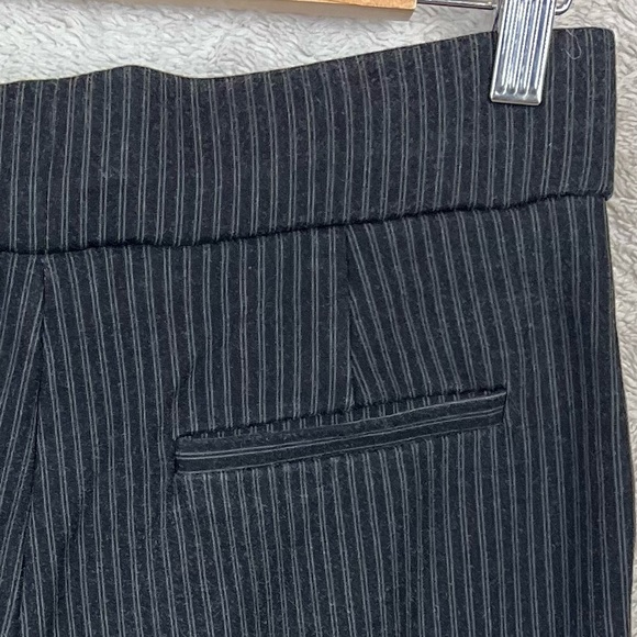 MAGASCHONI Black Double Pinstriped Stretch Pants Size Medium Pull On - Picture 7 of 11
